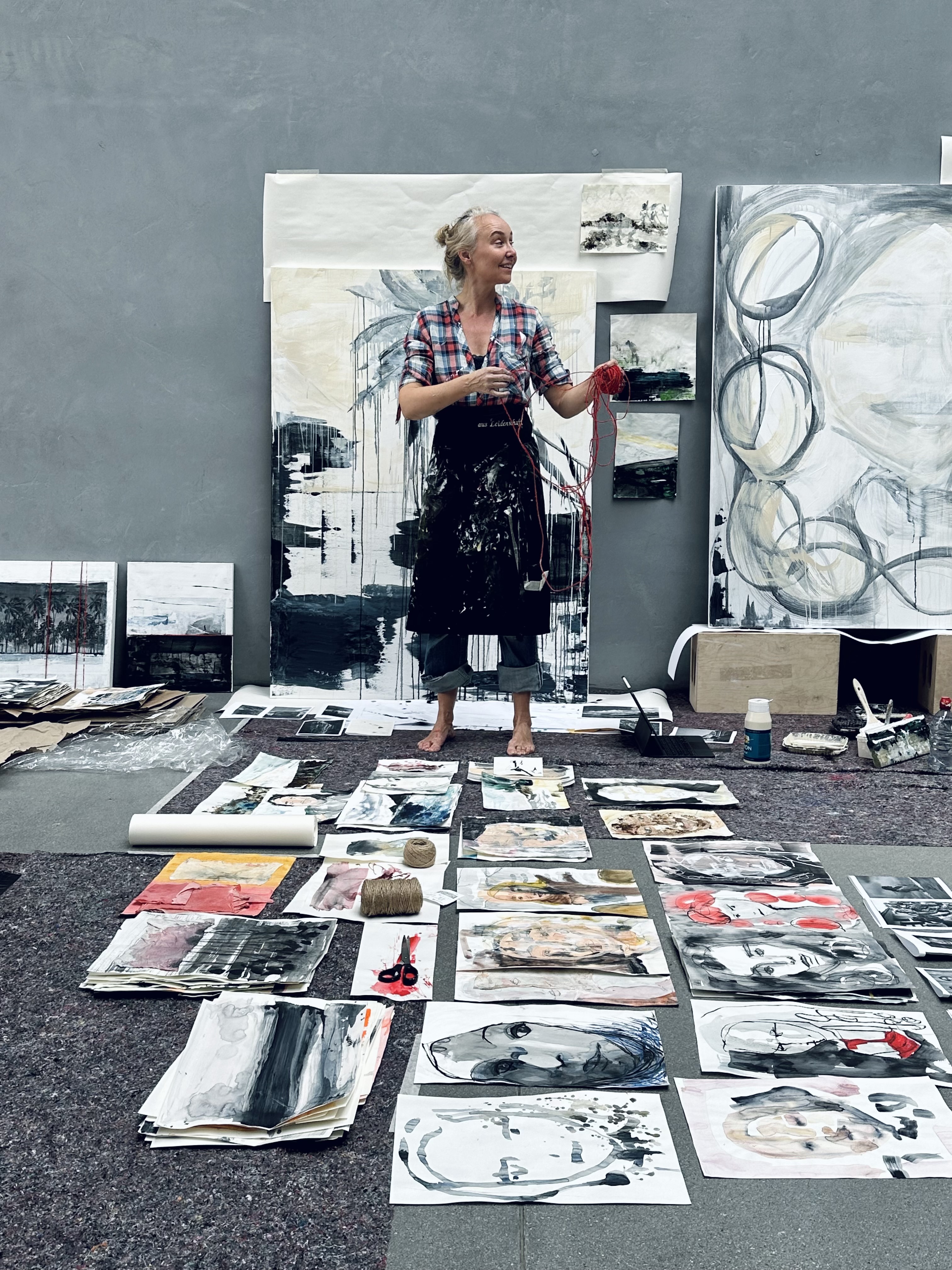 Marion Heine in her studio