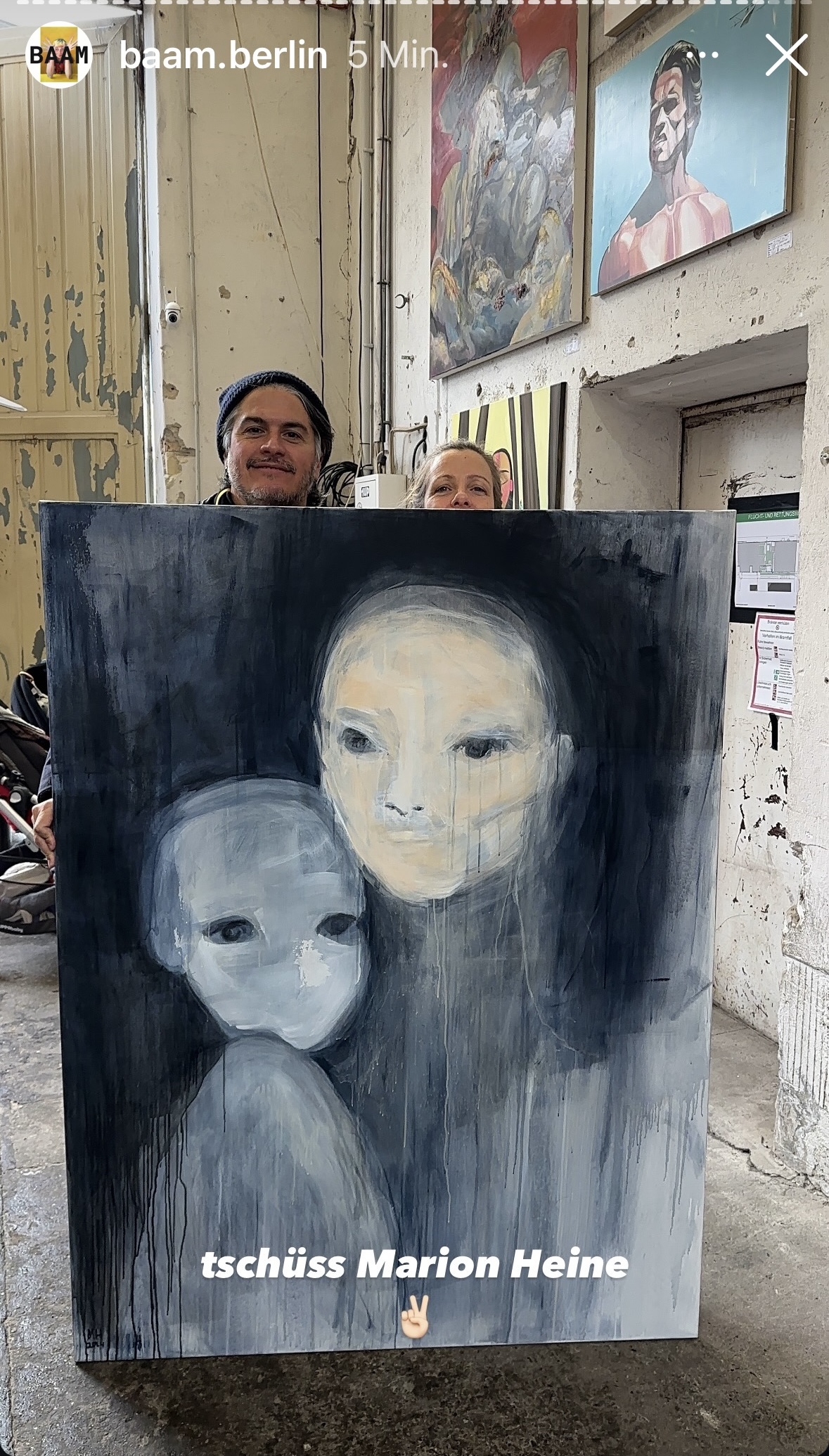 Gerahmte Arbeit von Marion Heine